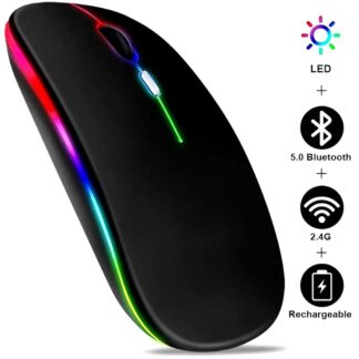Mouse Wireless Recarregável Bluetooth Silencioso PC